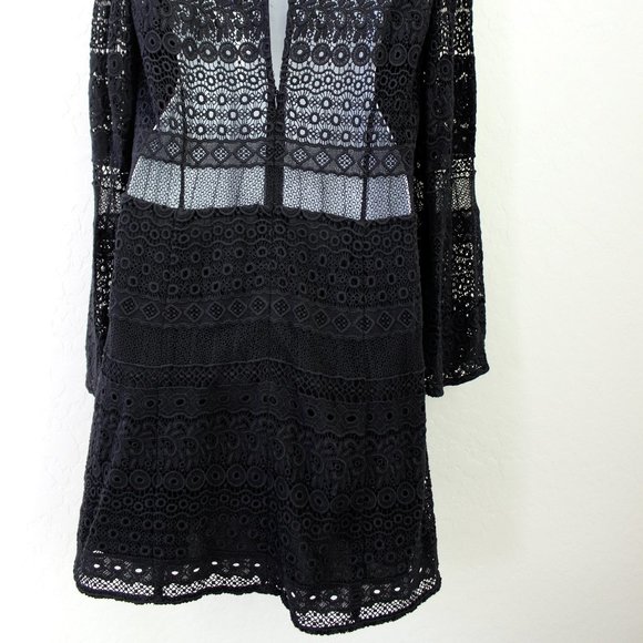 Rebecca Minkoff Lace Eyelet Slit Back Dress Size 10 - Picture 5 of 7